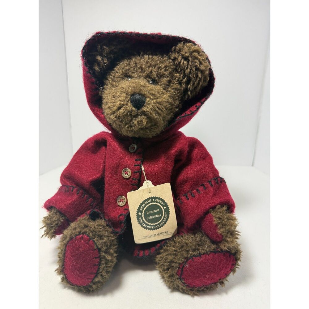 Vintage Elijah Bearringer Boyds Bear with Jacket  All Tags intact